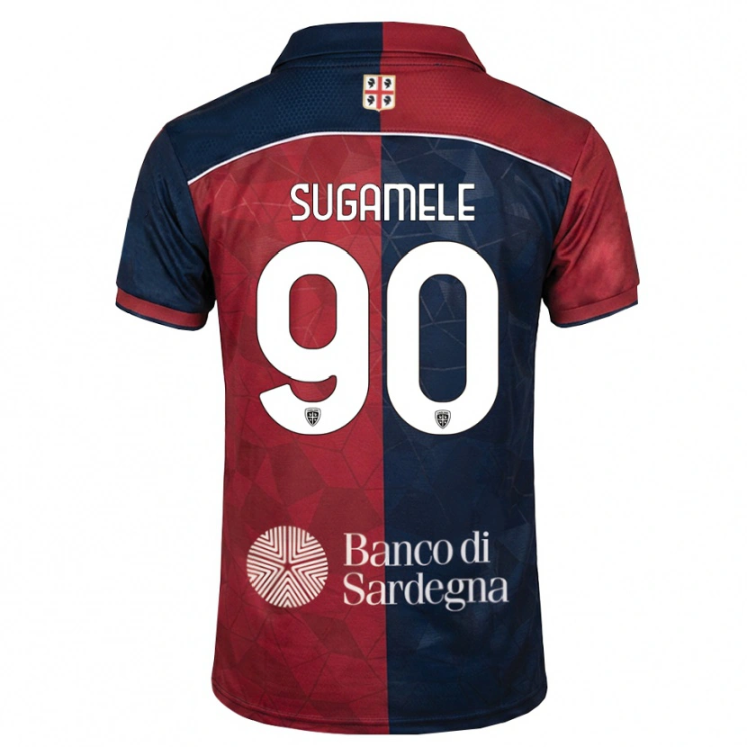 Danxen Kinderen Alessandro Sugamele #90 Bordeauxrood Koninklijk Blauw Thuisshirt Thuistenue 2026/27 T-Shirt België