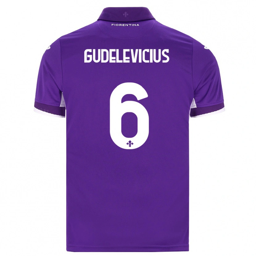 Danxen Kinderen Ernestas Gudelevicius #6 Paars Wit Roze Thuisshirt Thuistenue 2026/27 T-Shirt België