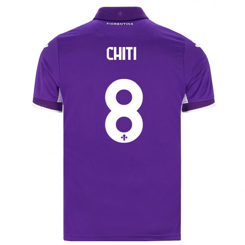 Danxen Kinderen Alessio Chiti #8 Paars Wit Roze Thuisshirt Thuistenue 2026/27 T-Shirt België
