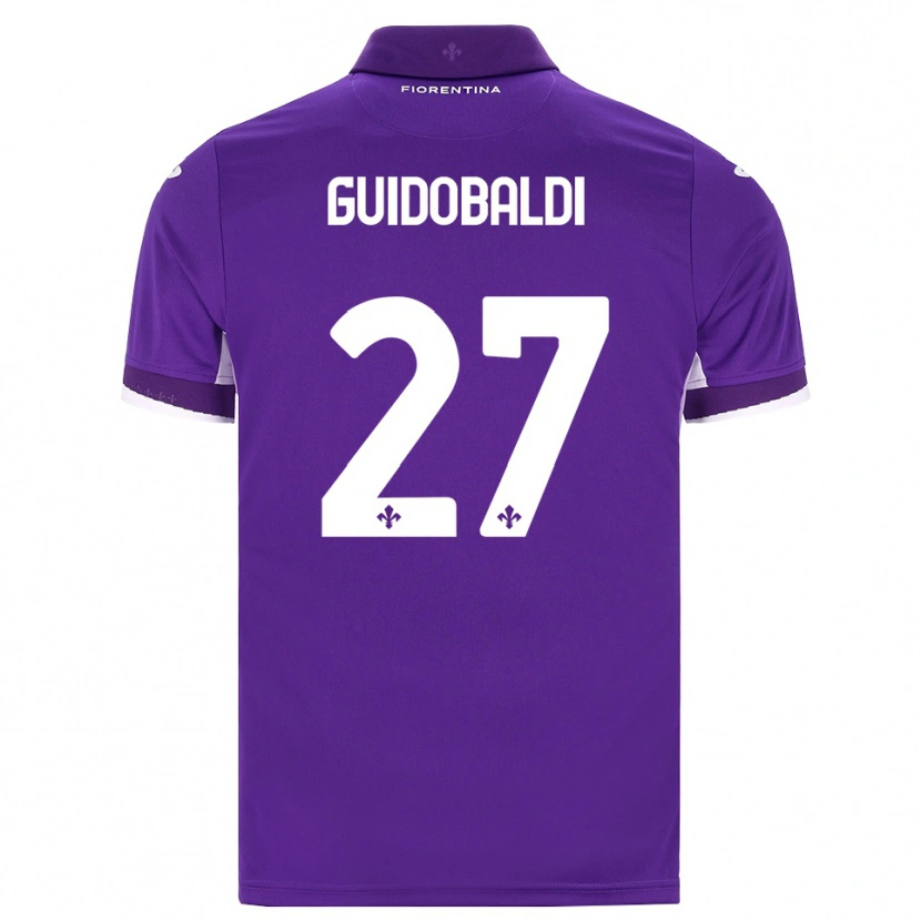 Danxen Kinderen Filippo Guidobaldi #27 Paars Wit Roze Thuisshirt Thuistenue 2026/27 T-Shirt België