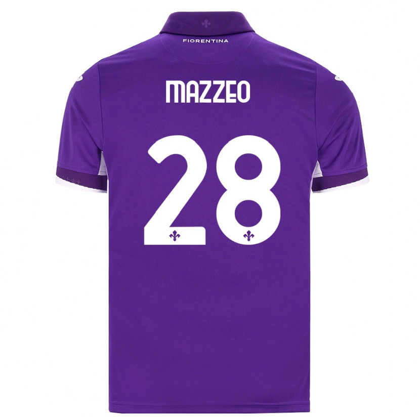 Danxen Kinderen Brando Mazzeo #28 Paars Wit Roze Thuisshirt Thuistenue 2026/27 T-Shirt België