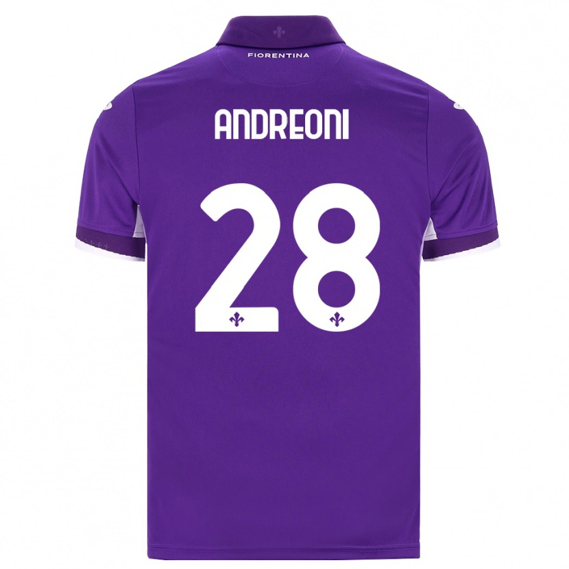 Danxen Kinderen Caterina Andreoni #28 Paars Wit Roze Thuisshirt Thuistenue 2026/27 T-Shirt België