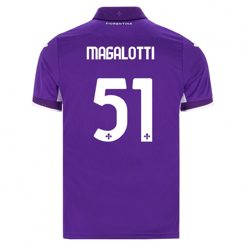 Danxen Kinderen Mattia Magalotti #51 Paars Wit Roze Thuisshirt Thuistenue 2026/27 T-Shirt België