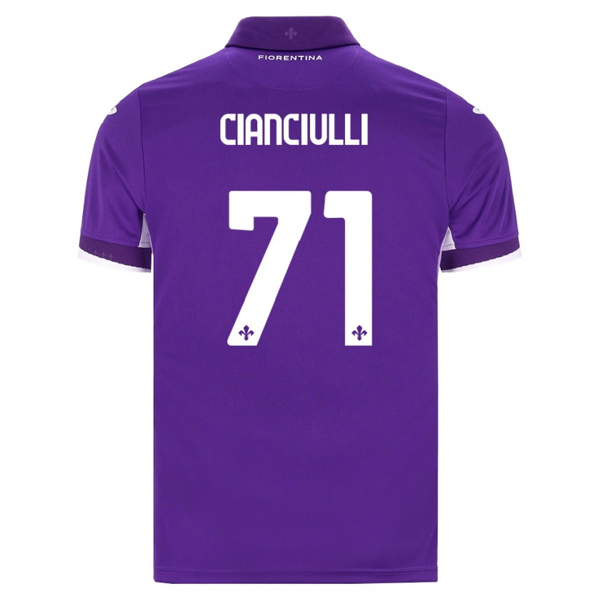 Danxen Kinderen Salvatore Cianciulli #71 Paars Wit Roze Thuisshirt Thuistenue 2026/27 T-Shirt België