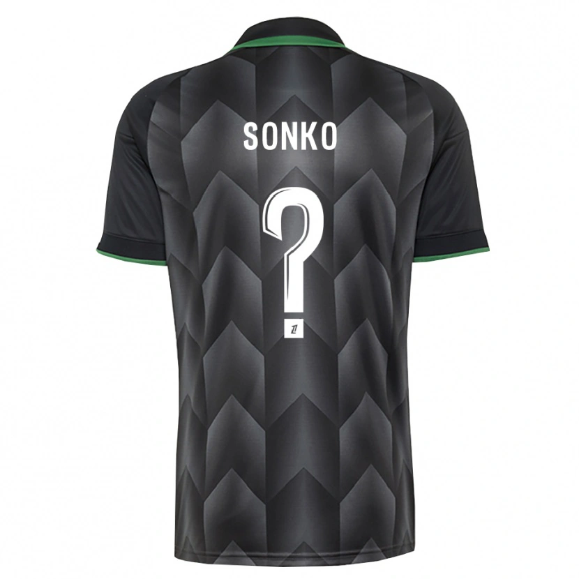 Danxen Kinderen Naël Sonko #0 Wit Zwart Groen Uitshirt Uittenue 2026/27 T-Shirt België
