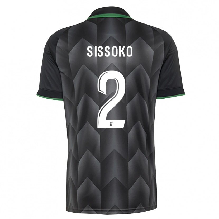 Danxen Kinderen Mustapha Sissoko #2 Wit Zwart Groen Uitshirt Uittenue 2026/27 T-Shirt België