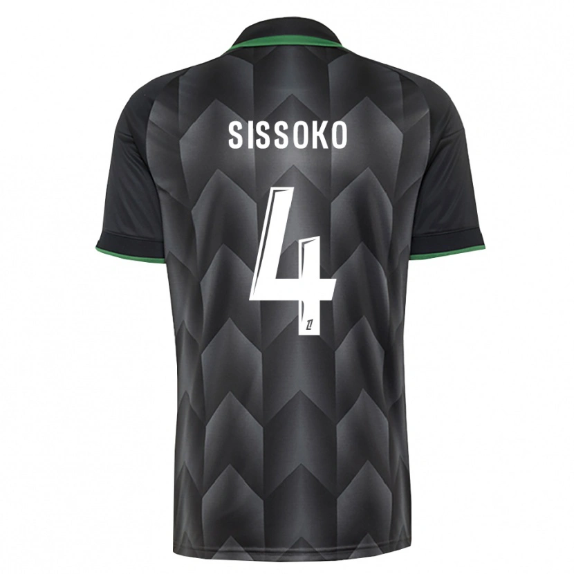 Danxen Kinderen Tidjane Sissoko #4 Wit Zwart Groen Uitshirt Uittenue 2026/27 T-Shirt België