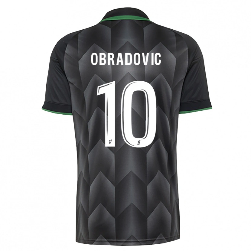 Danxen Kinderen Ognjen Obradovic #10 Wit Zwart Groen Uitshirt Uittenue 2026/27 T-Shirt België
