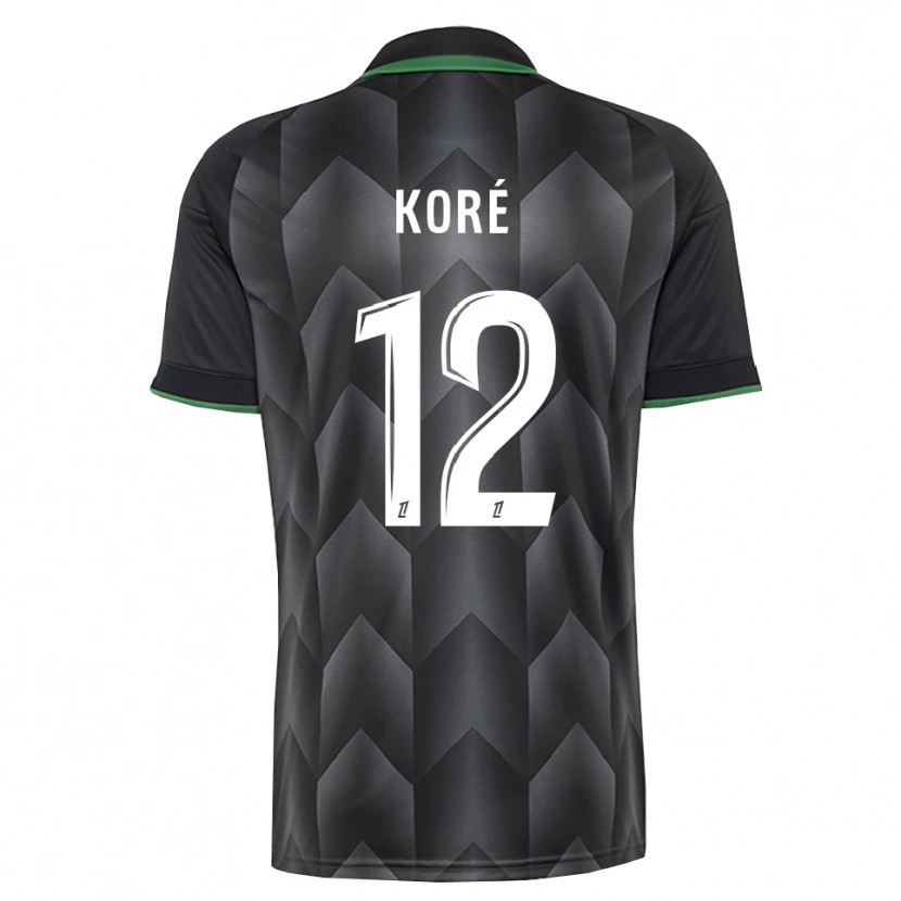 Danxen Kinderen Mathis Koré #12 Wit Zwart Groen Uitshirt Uittenue 2026/27 T-Shirt België
