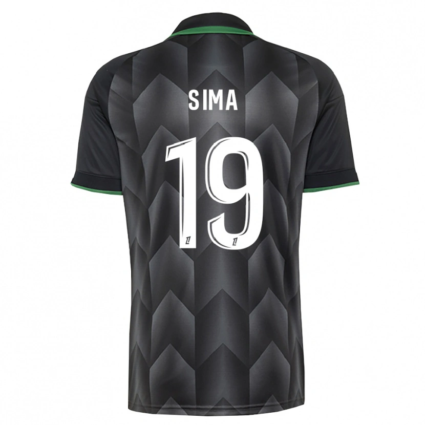 Danxen Kinderen Abdallah Sima #19 Wit Zwart Groen Uitshirt Uittenue 2026/27 T-Shirt België