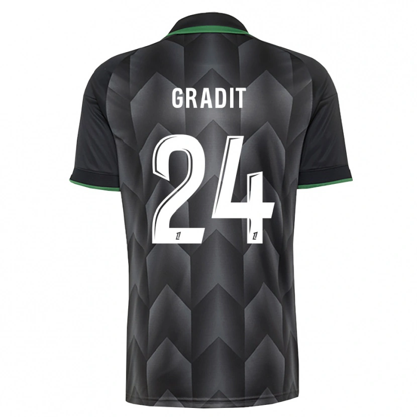 Danxen Kinderen Jonathan Gradit #24 Wit Zwart Groen Uitshirt Uittenue 2026/27 T-Shirt België