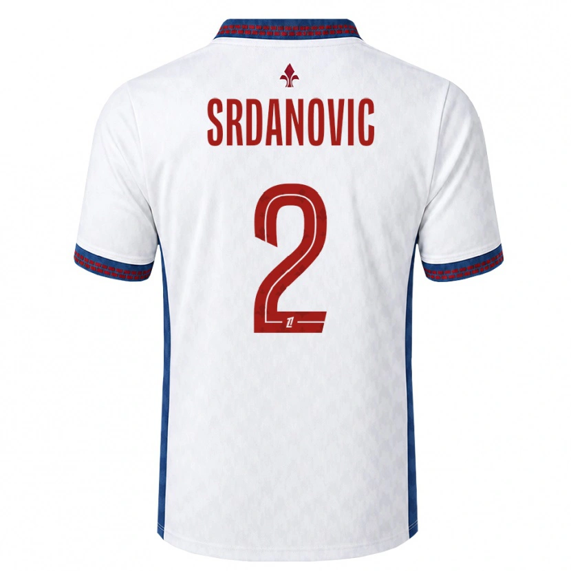 Danxen Kinderen Loun Srdanovic #2 Rood Wit Blauw Uitshirt Uittenue 2026/27 T-Shirt België