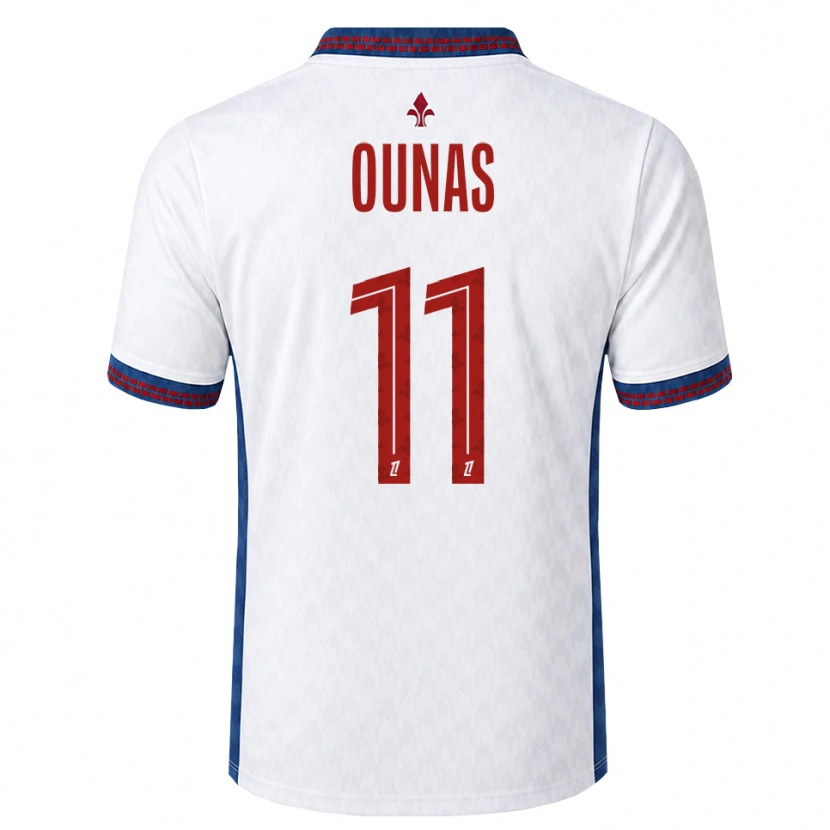 Danxen Kinderen Adam Ounas #11 Rood Wit Blauw Uitshirt Uittenue 2026/27 T-Shirt België