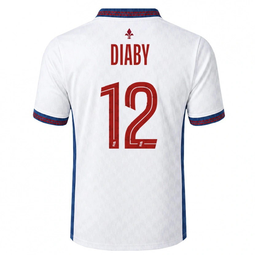 Danxen Kinderen Bafodé Diaby #12 Rood Wit Blauw Uitshirt Uittenue 2026/27 T-Shirt België