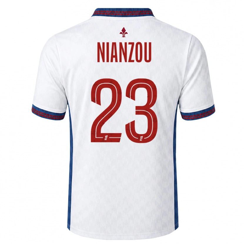 Danxen Kinderen Tanguy Nianzou #23 Rood Wit Blauw Uitshirt Uittenue 2026/27 T-Shirt België