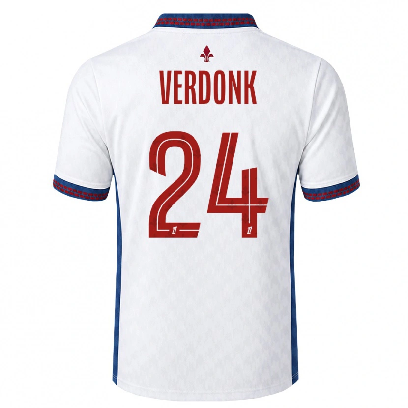 Danxen Kinderen Calvin Verdonk #24 Rood Wit Blauw Uitshirt Uittenue 2026/27 T-Shirt België