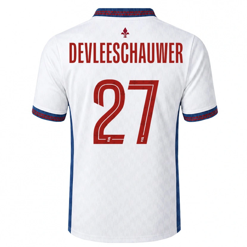Danxen Kinderen Gwenaëlle Devleeschauwer #27 Rood Wit Blauw Uitshirt Uittenue 2026/27 T-Shirt België