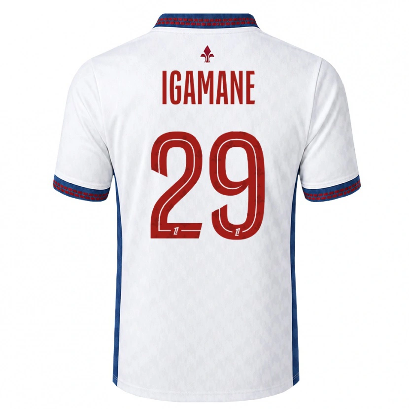 Danxen Kinderen Hamza Igamane #29 Rood Wit Blauw Uitshirt Uittenue 2026/27 T-Shirt België