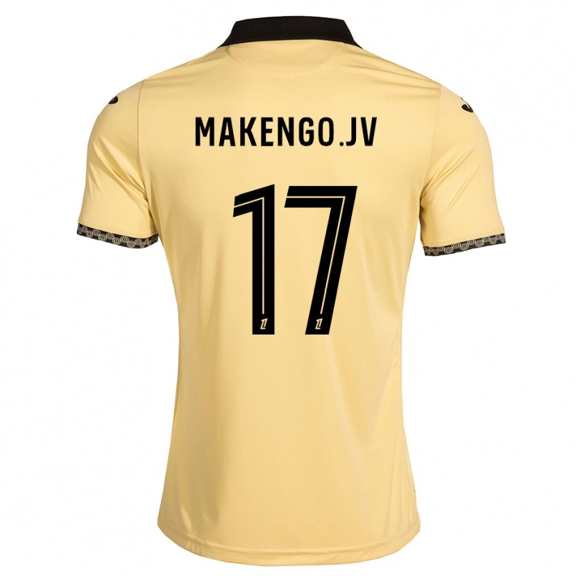 Danxen Kinderen Jean-Victor Makengo #17 Navajo Wit Zwart Uitshirt Uittenue 2026/27 T-Shirt België