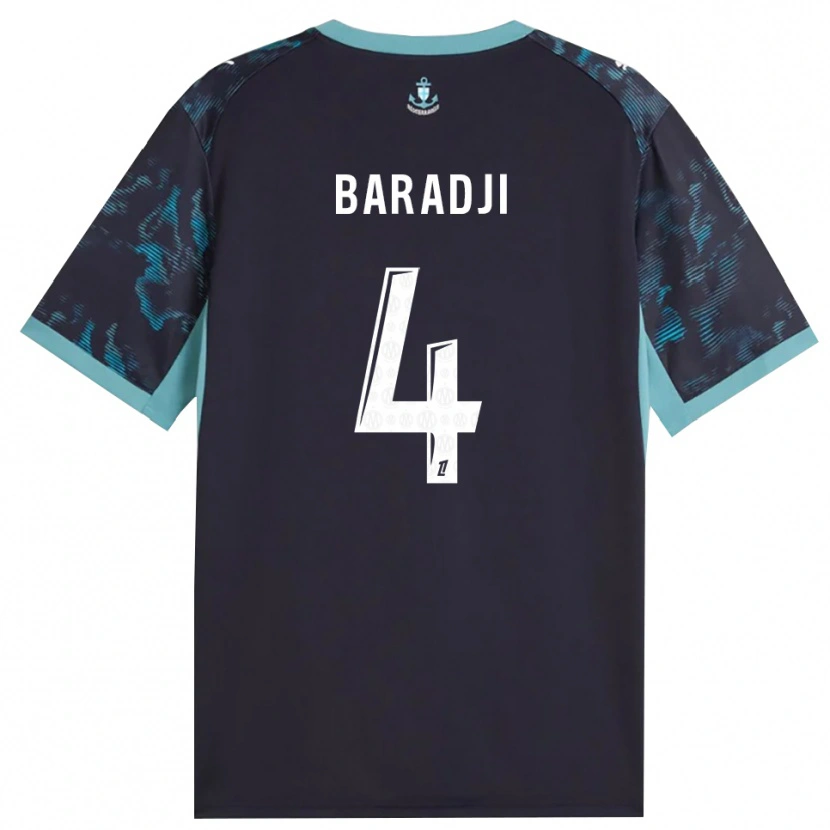 Danxen Kinderen Mohamed Baradji #4 Licht Turkoois Wit Zwart Uitshirt Uittenue 2026/27 T-Shirt België