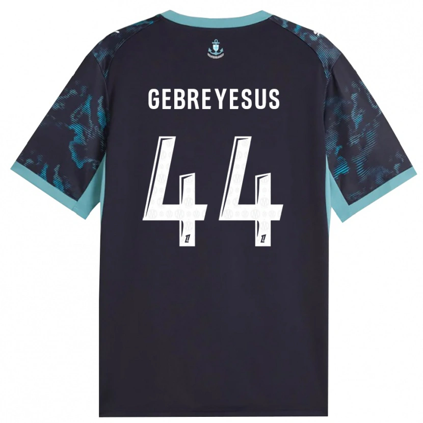 Danxen Kinderen Esey Gebreyesus #44 Licht Turkoois Wit Zwart Uitshirt Uittenue 2026/27 T-Shirt België