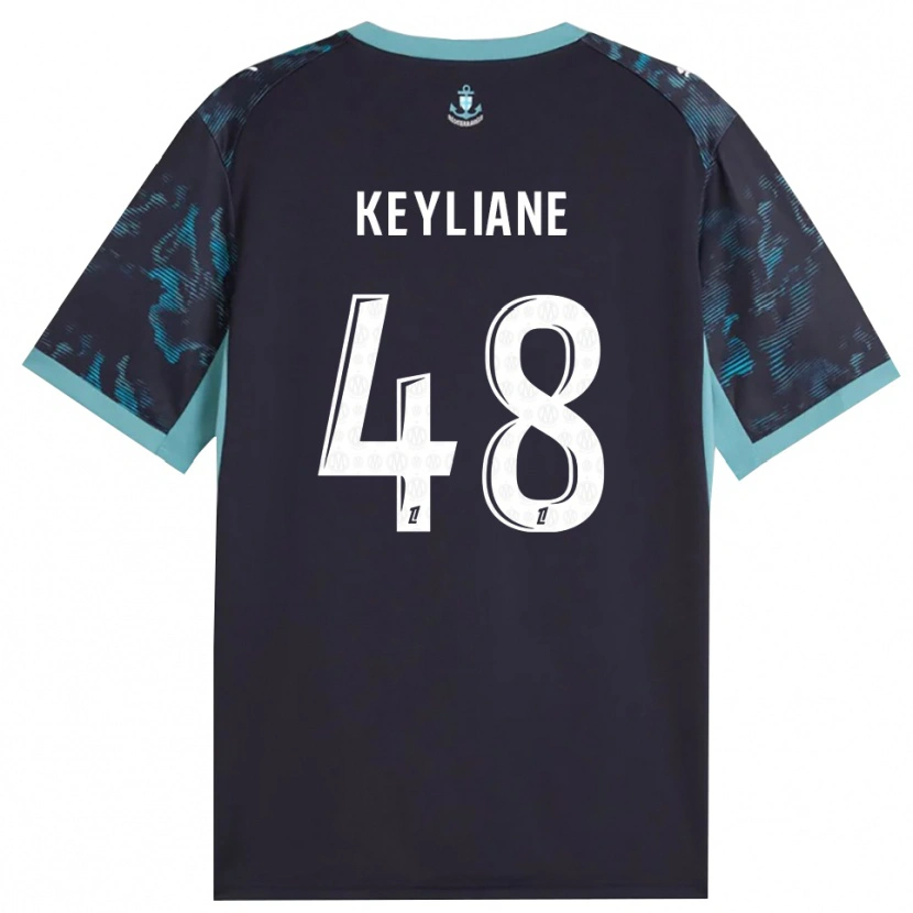 Danxen Kinderen Keyliane Abdallah #48 Licht Turkoois Wit Zwart Uitshirt Uittenue 2026/27 T-Shirt België