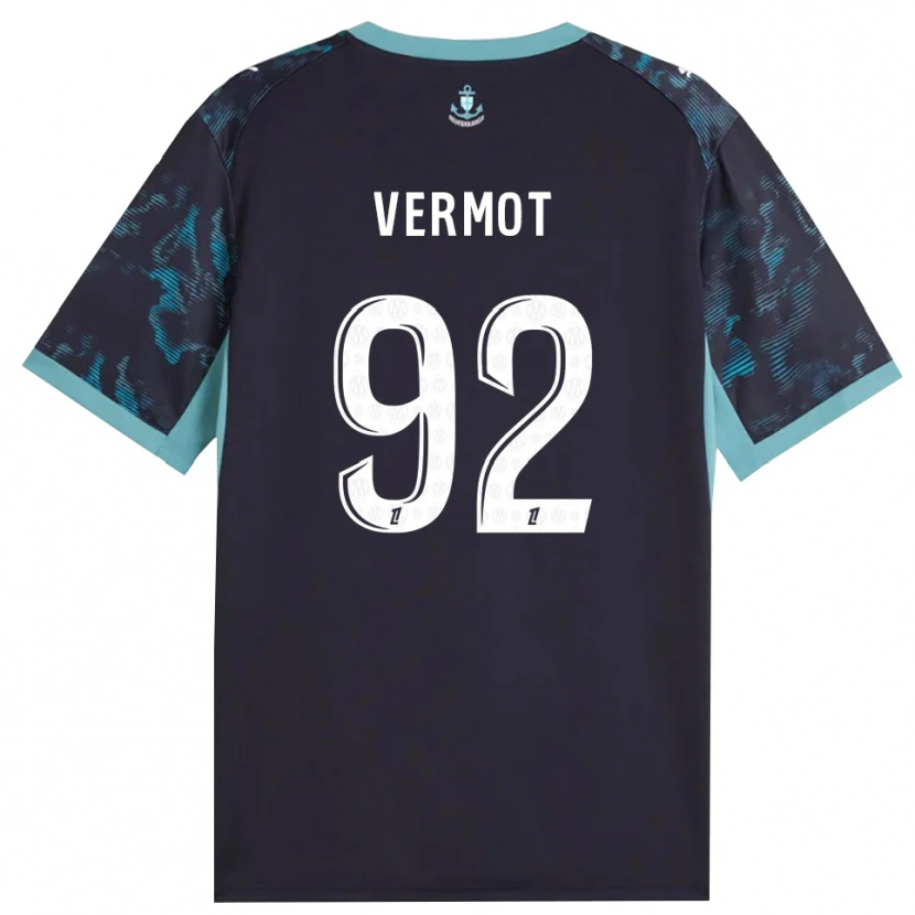 Danxen Kinderen Théo Vermot #92 Licht Turkoois Wit Zwart Uitshirt Uittenue 2026/27 T-Shirt België