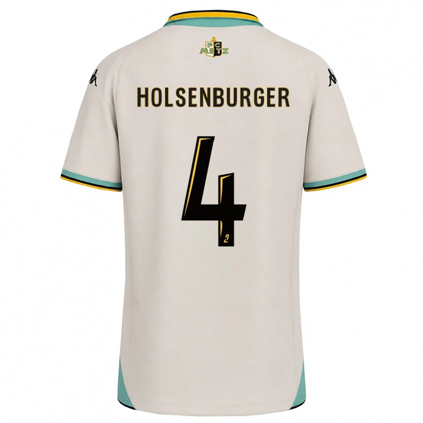 Danxen Kinderen Ruben Holsenburger #4 Bloemenwit Zwart Uitshirt Uittenue 2026/27 T-Shirt België