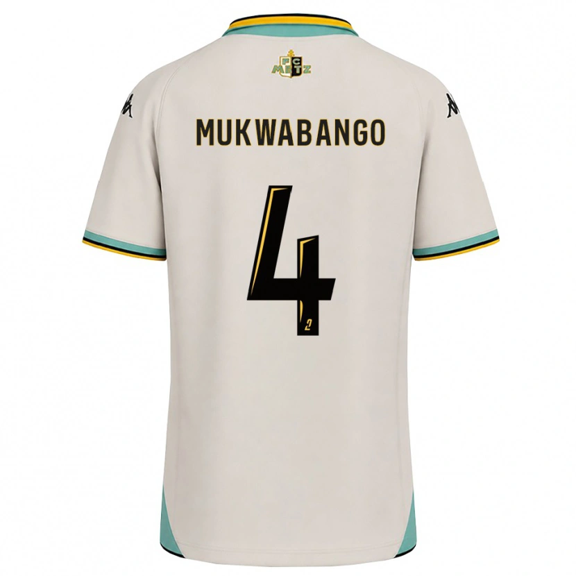 Danxen Kinderen Bénit Mukwabango #4 Bloemenwit Zwart Uitshirt Uittenue 2026/27 T-Shirt België