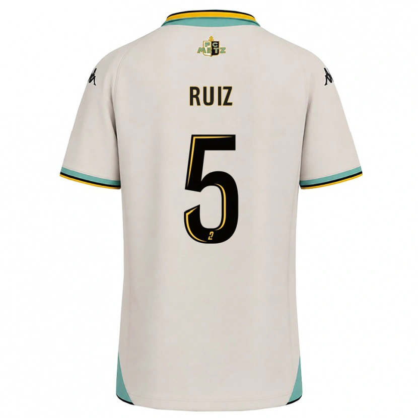 Danxen Kinderen Jean Ruiz #5 Bloemenwit Zwart Uitshirt Uittenue 2026/27 T-Shirt België