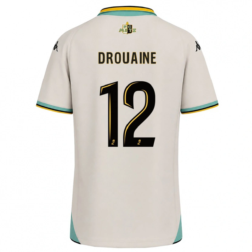Danxen Kinderen Mathieu Drouaine #12 Bloemenwit Zwart Uitshirt Uittenue 2026/27 T-Shirt België
