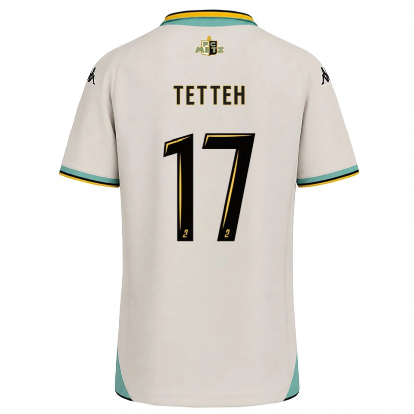 Danxen Kinderen Benjamin Tetteh #17 Bloemenwit Zwart Uitshirt Uittenue 2026/27 T-Shirt België