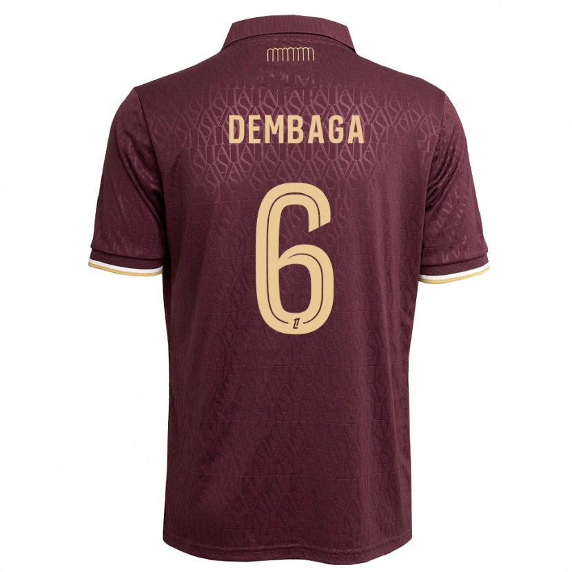 Danxen Kinderen Boubakar Dembaga #6 Maroon Zandbruin Uitshirt Uittenue 2026/27 T-Shirt België
