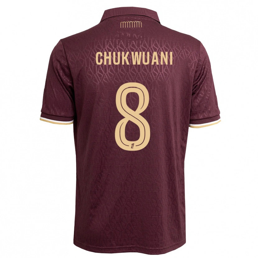 Danxen Kinderen Ekene Chukwuani #8 Maroon Zandbruin Uitshirt Uittenue 2026/27 T-Shirt België