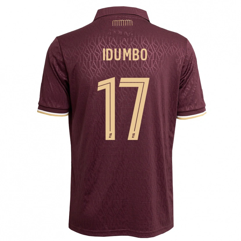 Danxen Kinderen Stanis Idumbo #17 Maroon Zandbruin Uitshirt Uittenue 2026/27 T-Shirt België