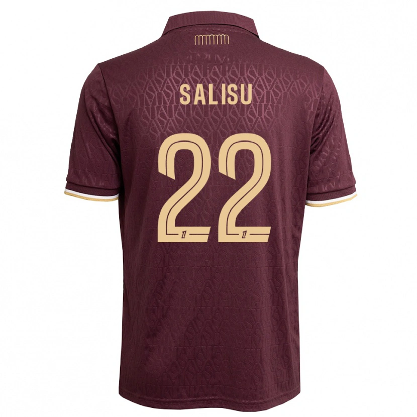 Danxen Kinderen Mohammed Salisu #22 Maroon Zandbruin Uitshirt Uittenue 2026/27 T-Shirt België
