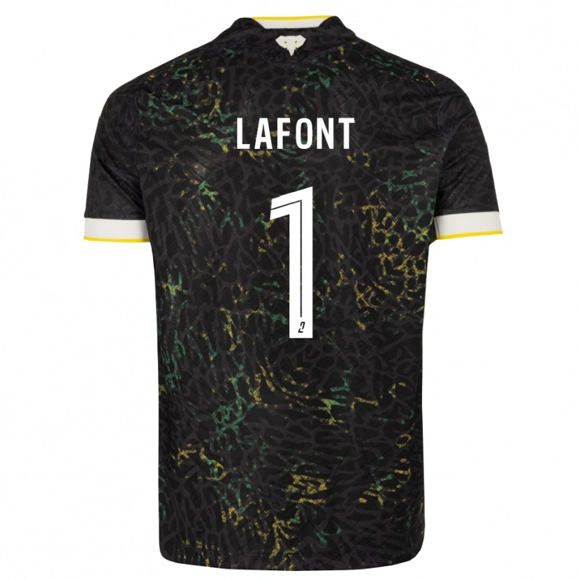 Danxen Kinderen Alban Lafont #1 Zwart Wit Geel Uitshirt Uittenue 2026/27 T-Shirt België