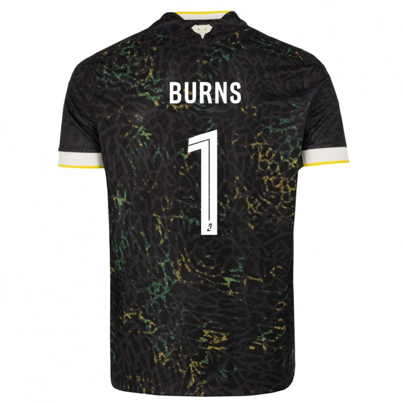 Danxen Kinderen Emily Burns #1 Zwart Wit Geel Uitshirt Uittenue 2026/27 T-Shirt België
