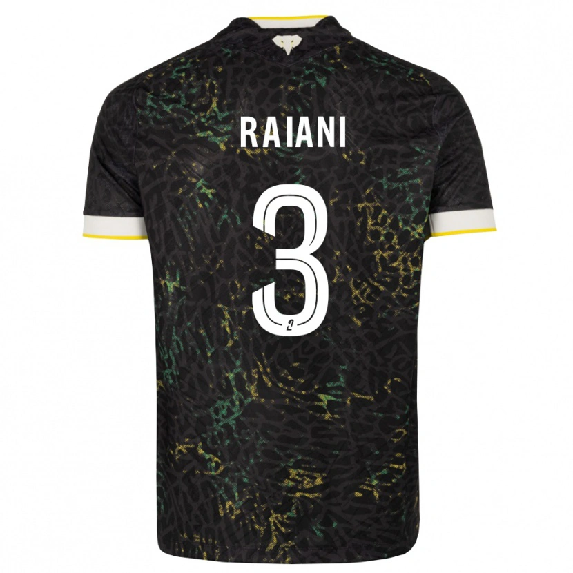 Danxen Kinderen Tom Raiani #3 Zwart Wit Geel Uitshirt Uittenue 2026/27 T-Shirt België