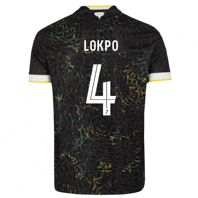 Danxen Kinderen Romaric Lokpo #4 Zwart Wit Geel Uitshirt Uittenue 2026/27 T-Shirt België