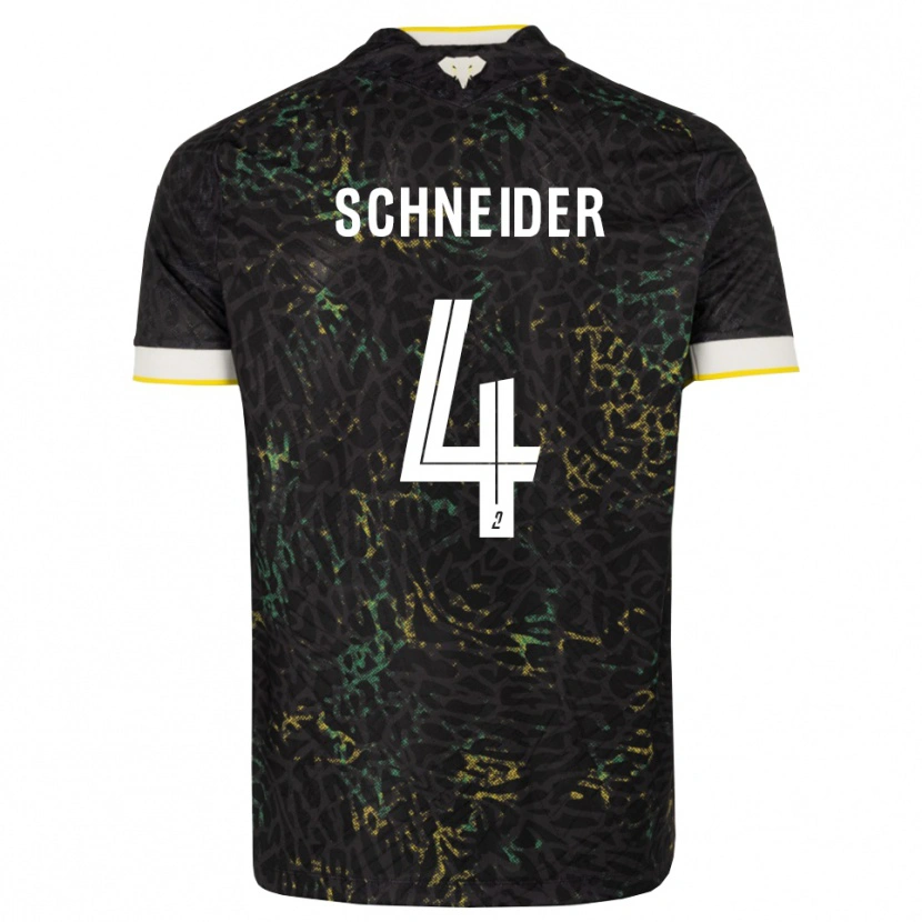 Danxen Kinderen Octave Schneider #4 Zwart Wit Geel Uitshirt Uittenue 2026/27 T-Shirt België