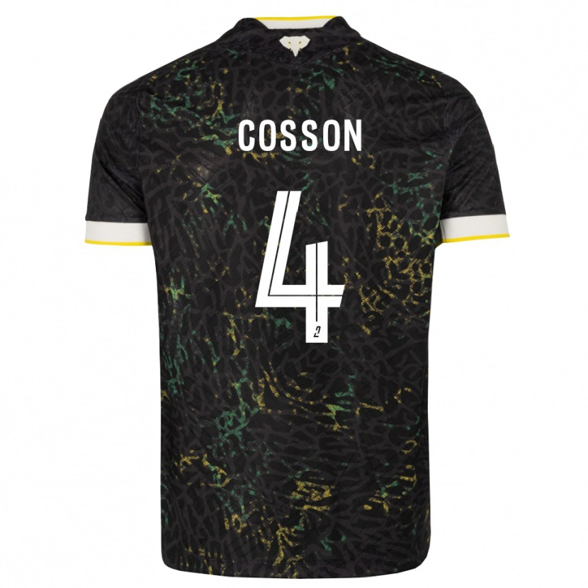 Danxen Kinderen Maureen Cosson #4 Zwart Wit Geel Uitshirt Uittenue 2026/27 T-Shirt België