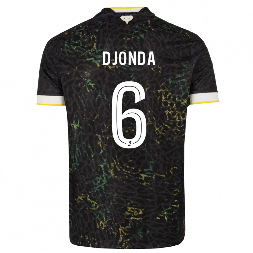 Danxen Kinderen Christian Djonda #6 Zwart Wit Geel Uitshirt Uittenue 2026/27 T-Shirt België