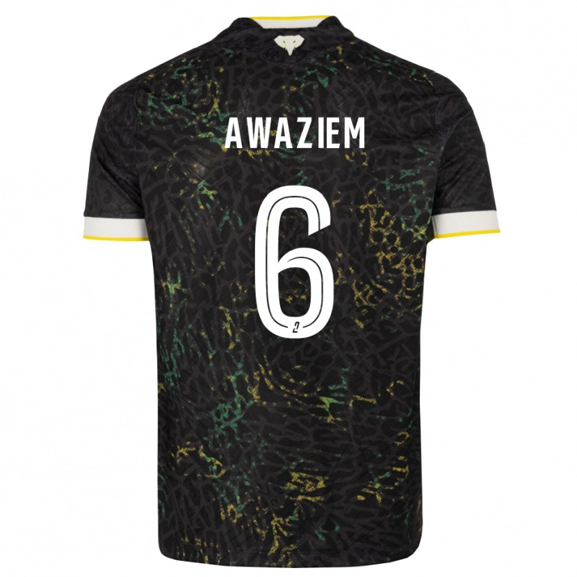 Danxen Kinderen Chidozie Awaziem #6 Zwart Wit Geel Uitshirt Uittenue 2026/27 T-Shirt België