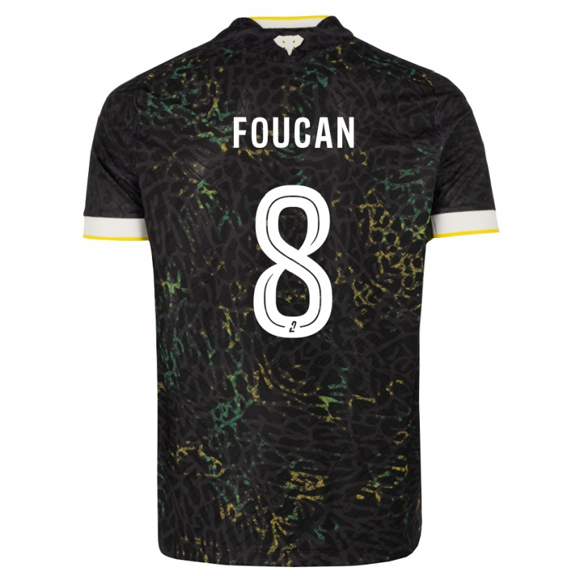 Danxen Kinderen Jalen Foucan #8 Zwart Wit Geel Uitshirt Uittenue 2026/27 T-Shirt België