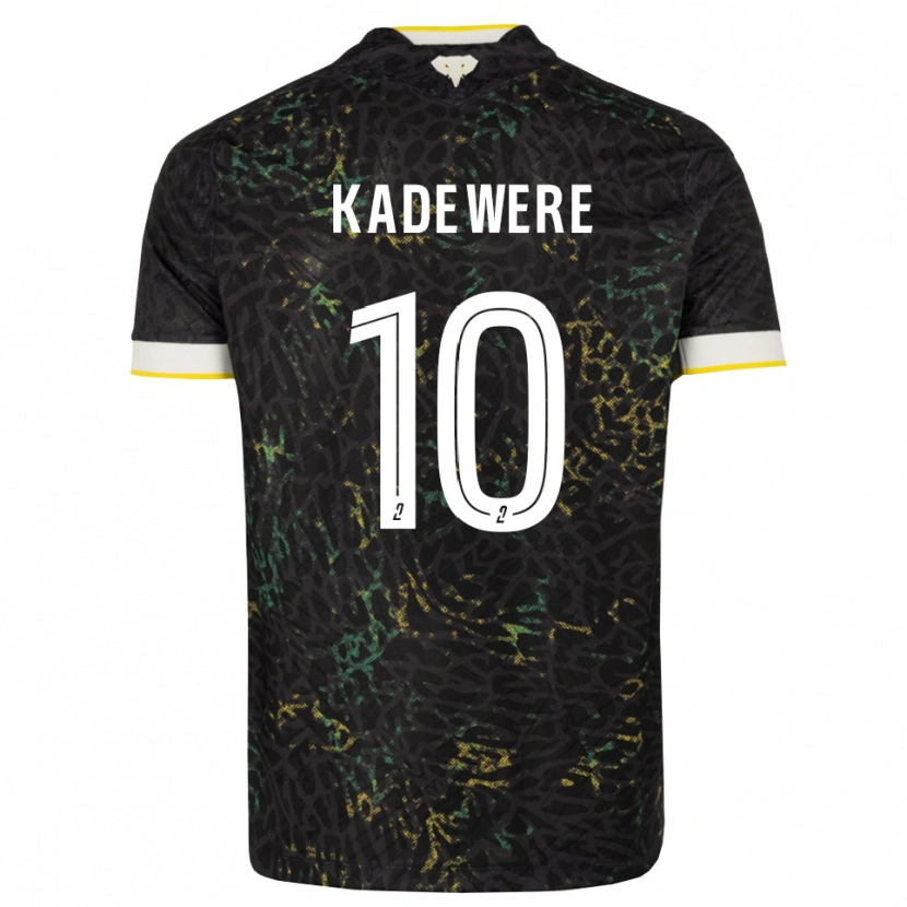 Danxen Kinderen Tino Kadewere #10 Zwart Wit Geel Uitshirt Uittenue 2026/27 T-Shirt België