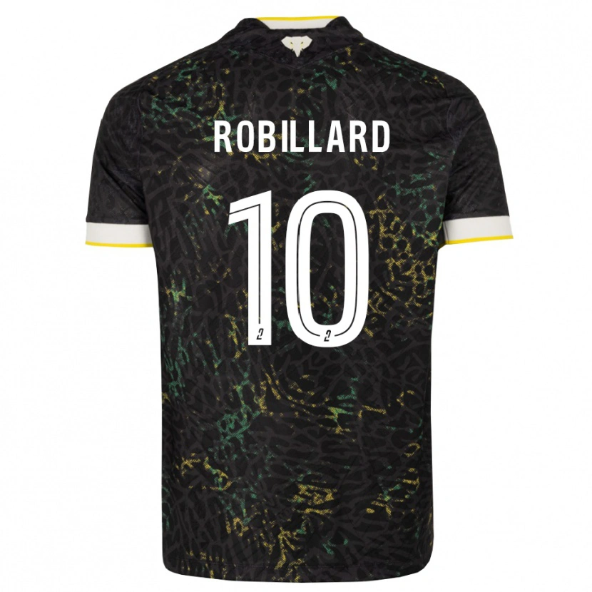 Danxen Kinderen Camille Robillard #10 Zwart Wit Geel Uitshirt Uittenue 2026/27 T-Shirt België