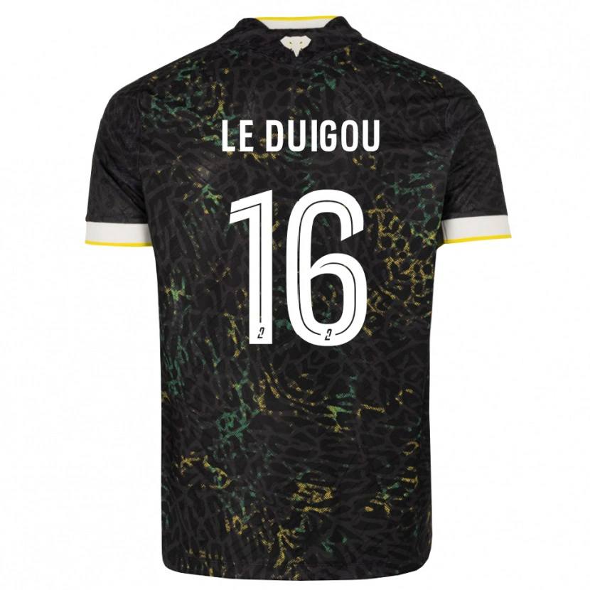Danxen Kinderen Daniel Le Duigou #16 Zwart Wit Geel Uitshirt Uittenue 2026/27 T-Shirt België