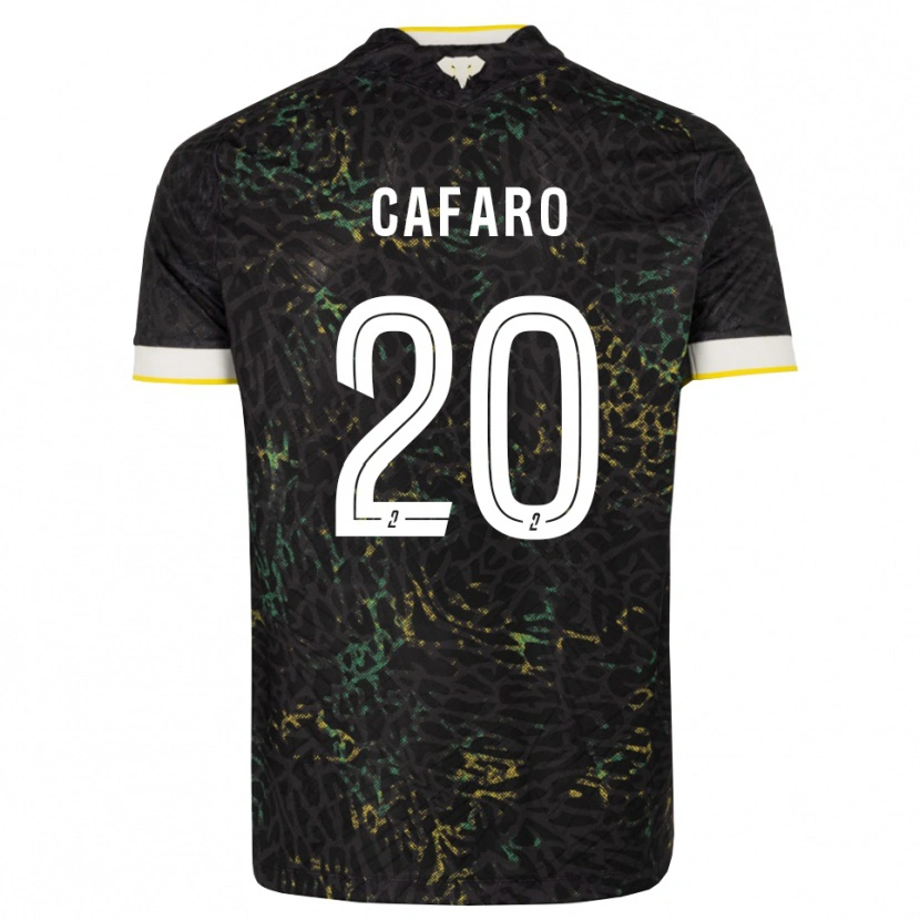 Danxen Kinderen Mathieu Cafaro #20 Zwart Wit Geel Uitshirt Uittenue 2026/27 T-Shirt België