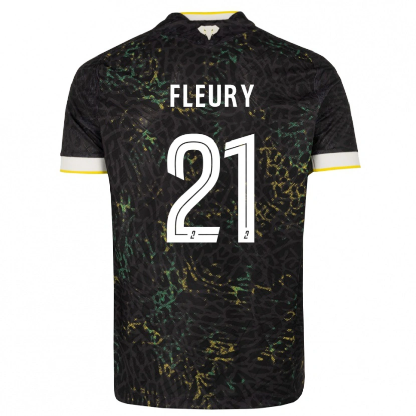 Danxen Kinderen Louise Fleury #21 Zwart Wit Geel Uitshirt Uittenue 2026/27 T-Shirt België
